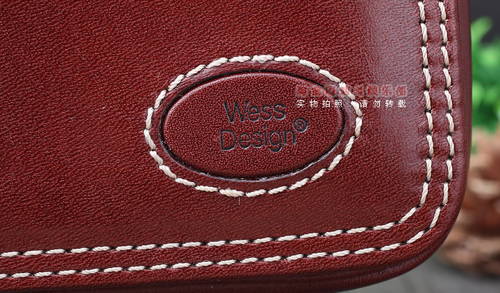 【淘金周】原装德国Martin Wess手工牛皮烟斗包 4斗包p15/4咖啡色-7