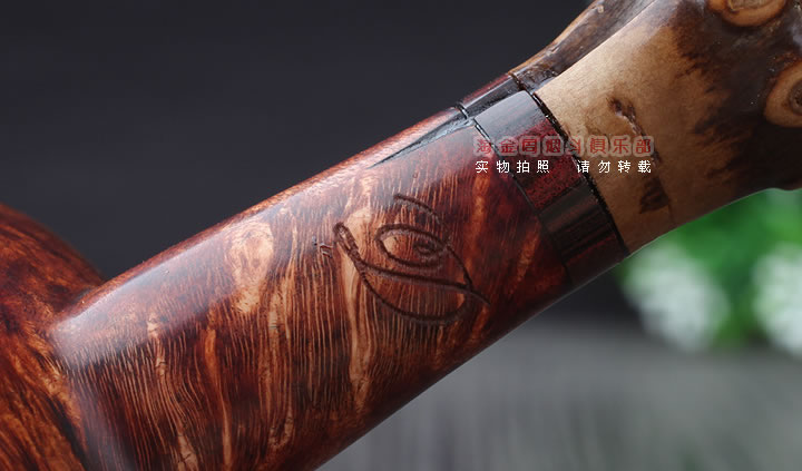 淘金周 石楠木手工烟斗 竹节斗 D02-8