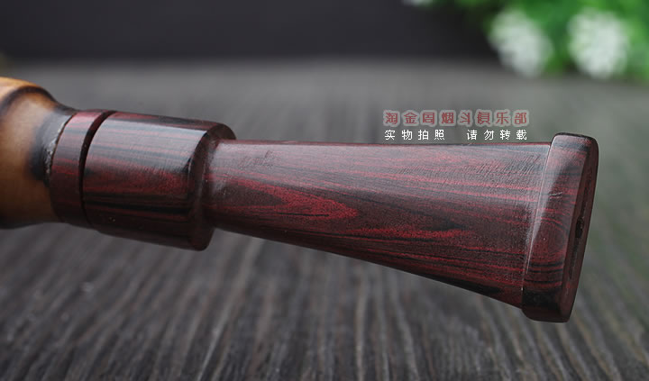 淘金周 石楠木手工烟斗 竹节斗 D02-9