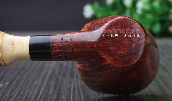 淘金周 石楠木手工烟斗 竹节斗 D01-6