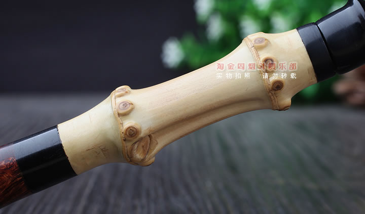 淘金周 石楠木手工烟斗 竹节斗 D01-9