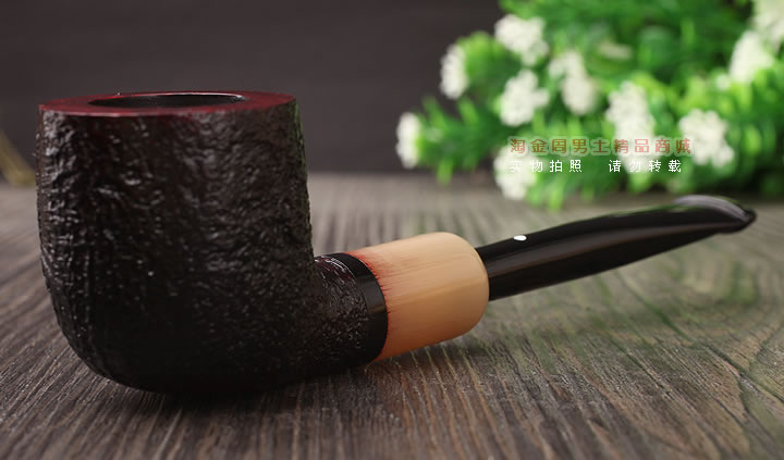 英国Dunhill登喜路进口石楠木手工烟斗6件套装贝壳喷砂牛角圈2106-1