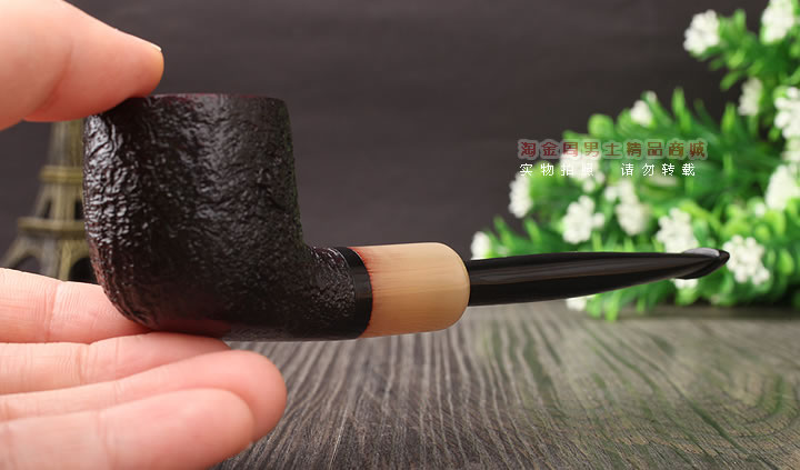 英国Dunhill登喜路进口石楠木手工烟斗6件套装贝壳喷砂牛角圈2106-10