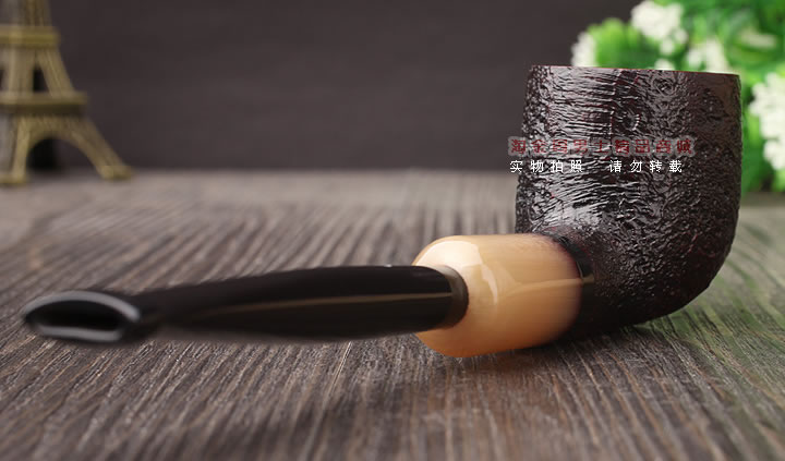 英国Dunhill登喜路进口石楠木手工烟斗6件套装贝壳喷砂牛角圈2106-3