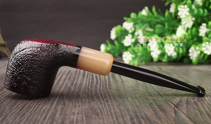 英国Dunhill登喜路进口石楠木手工烟斗6件套装贝壳喷砂牛角圈2106-5