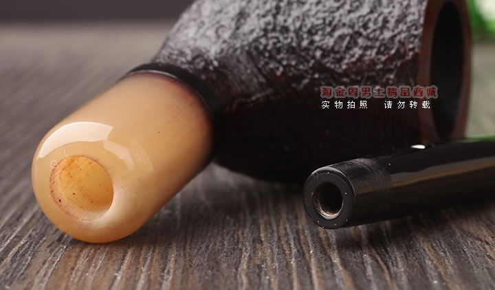 英国Dunhill登喜路进口石楠木手工烟斗6件套装贝壳喷砂牛角圈2106-7