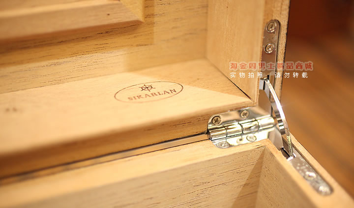正品烟具 香港SIKARLAN 雪茄保湿木盒 保湿木箱sk1068P-3