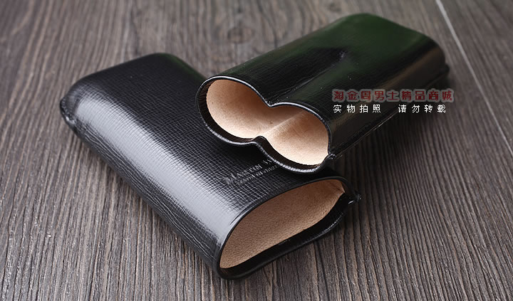 【淘金周】原装德国Martin Wess雪茄套 2支装 590 DANTE BLACK-1