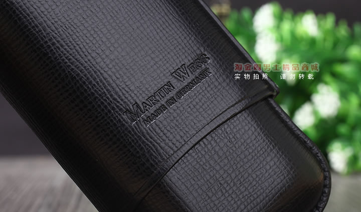 【淘金周】原装德国Martin Wess雪茄套 2支装 590 DANTE BLACK-2