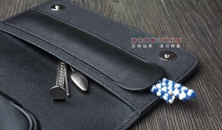 【淘金周】原装德国Martin Wess手工牛皮烟斗包 3斗包ap35-3-4