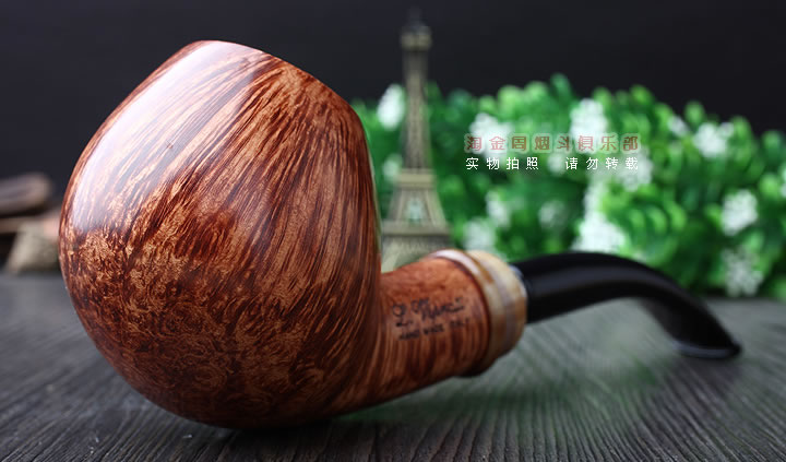 淘金周 意大利维布拉蒂Viprati VIP进口石楠木手工烟斗 大弯斗V23-1
