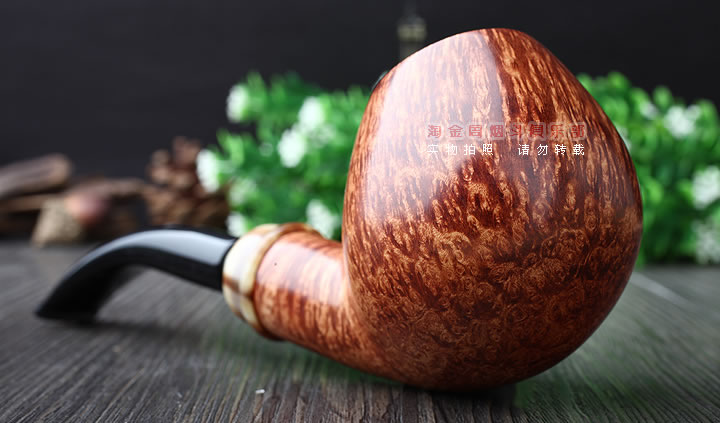 淘金周 意大利维布拉蒂Viprati VIP进口石楠木手工烟斗 大弯斗V23-2