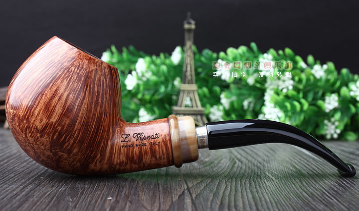 淘金周 意大利维布拉蒂Viprati VIP进口石楠木手工烟斗 大弯斗V23-3