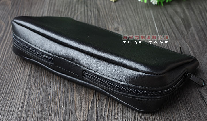 【淘金周】英国登喜路DUNHILL 真皮烟斗包 两斗包 PA2006-1