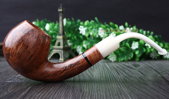 意大利维布拉蒂Viprati VIP进口石楠木手工烟斗 大弯斗V28-3