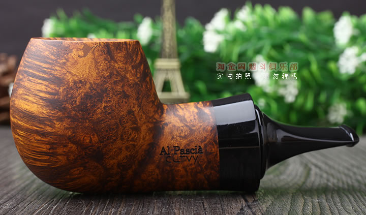 进口荷兰大班AL PASCIA石楠木烟斗 6件套装 大气室 肥仔斗 亚光直-3