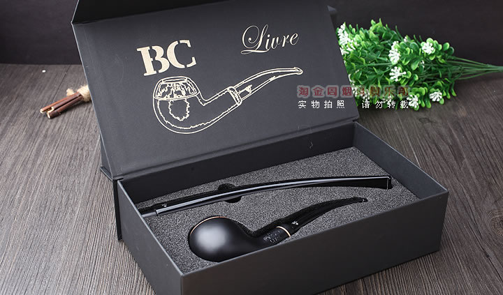 法国BC Livre Noir Mat 石楠木烟斗 六件套 双嘴阅读斗-10