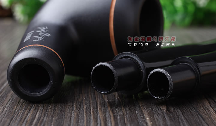 法国BC Livre Noir Mat 石楠木烟斗 六件套 双嘴阅读斗-6