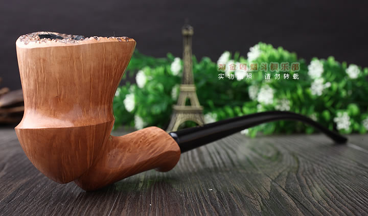 原装进口 丹麦Erik Nording 石楠木手工烟斗 原木长嘴 阅读斗01-1