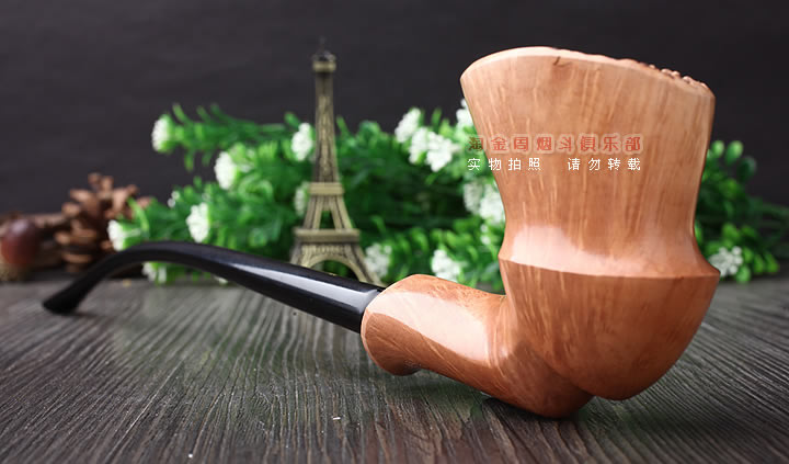 原装进口 丹麦Erik Nording 石楠木手工烟斗 原木长嘴 阅读斗01-2