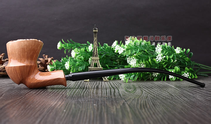 原装进口 丹麦Erik Nording 石楠木手工烟斗 原木长嘴 阅读斗01-3