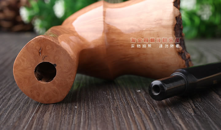 原装进口 丹麦Erik Nording 石楠木手工烟斗 原木长嘴 阅读斗01-6