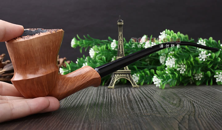 原装进口 丹麦Erik Nording 石楠木手工烟斗 原木长嘴 阅读斗01-8