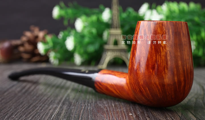 原装进口 丹麦Erik Nording 石楠木手工烟斗 酒红长嘴 阅读斗602-2