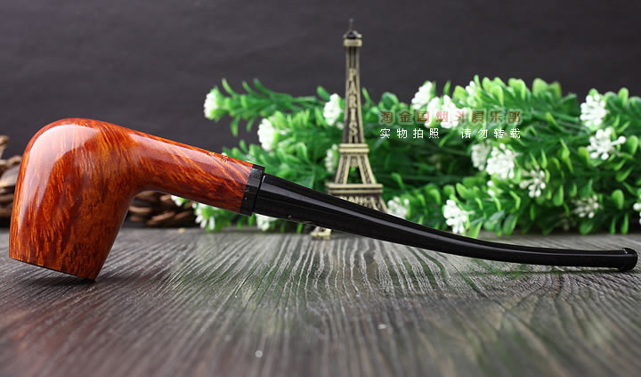 原装进口 丹麦Erik Nording 石楠木手工烟斗 酒红长嘴 阅读斗602-4