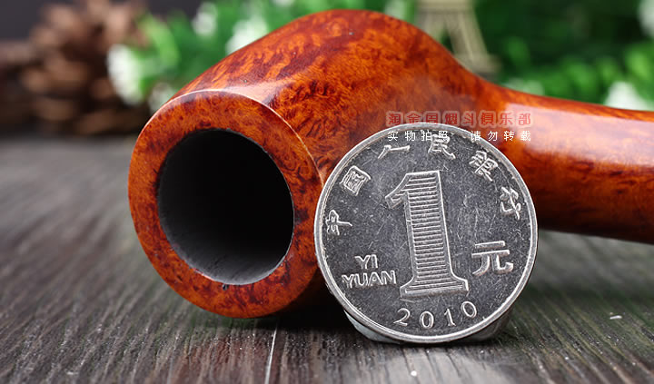 原装进口 丹麦Erik Nording 石楠木手工烟斗 酒红长嘴 阅读斗602-5