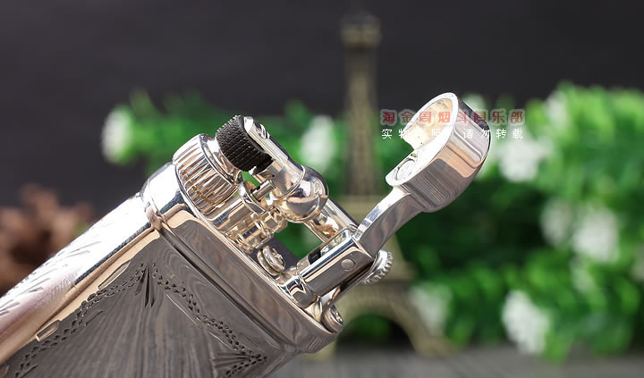 德国十字架Sillems 纯银珐琅雕花烟斗打火机 单面珐琅1988GB-2