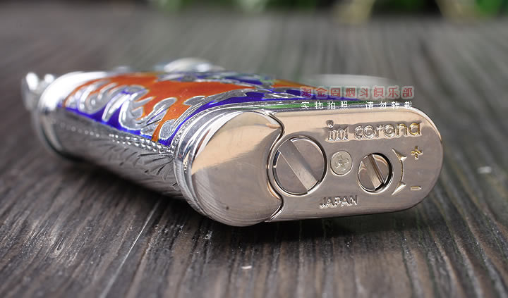 德国十字架Sillems 纯银珐琅雕花烟斗打火机 单面珐琅1988GB-4