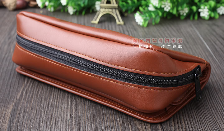 【淘金周】原装德国Martin Wess手工牛皮烟斗包 两斗包K28-2-1