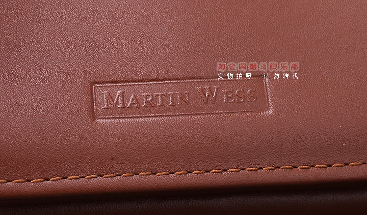 【淘金周】原装德国Martin Wess手工牛皮烟斗包 两斗包K28-2-5