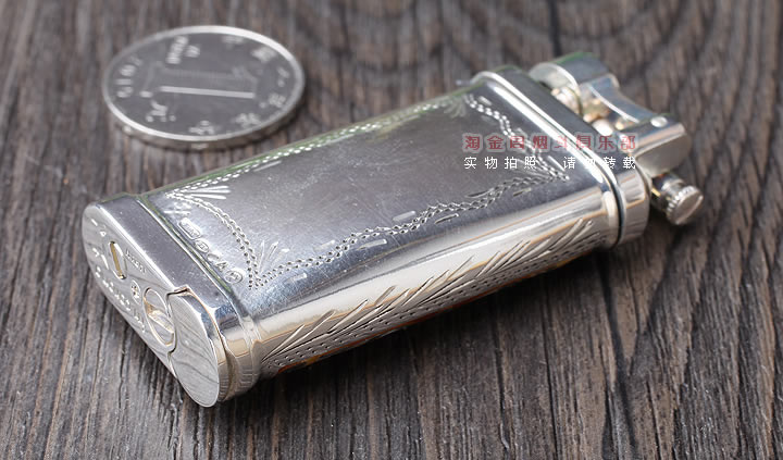 德国十字架Sillems 纯银珐琅雕花烟斗打火机 单面珐琅1988G-1