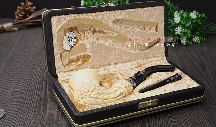 土耳其ALTINAY 进口海泡石烟斗 花纹斗 6件套礼盒装Alt322-10