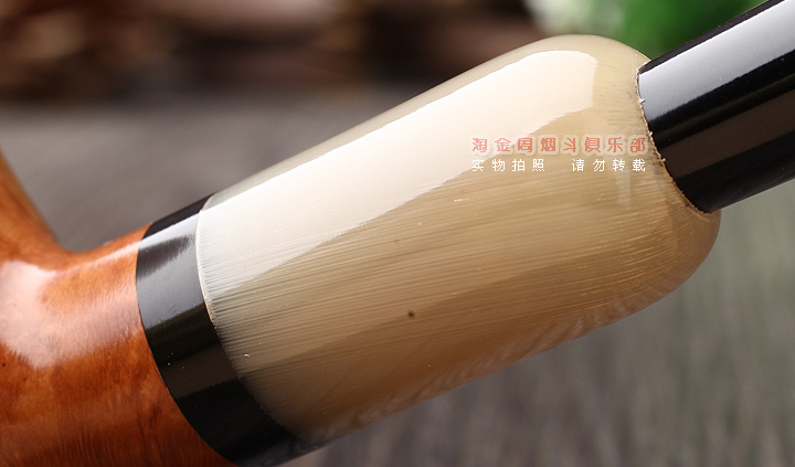 英国Dunhill ROOT BRIAR登喜路石楠木烟斗 牛角圈 军插4103-7