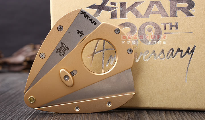 美国Xikar 20th 西卡 20周年限量版雪茄刀 101RCH 香槟金-1