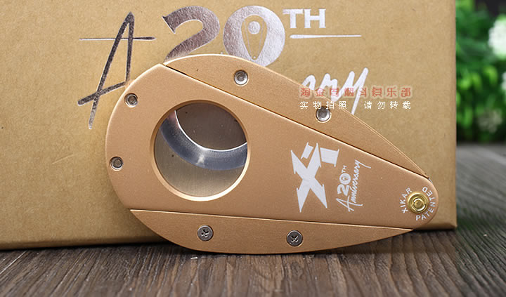 美国Xikar 20th 西卡 20周年限量版雪茄刀 101RCH 香槟金-3