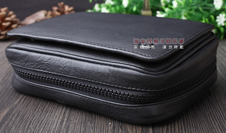 英国拉特雷RATTRAY'S 真皮烟斗包 烟丝包 三斗包 PB2-BK3-1