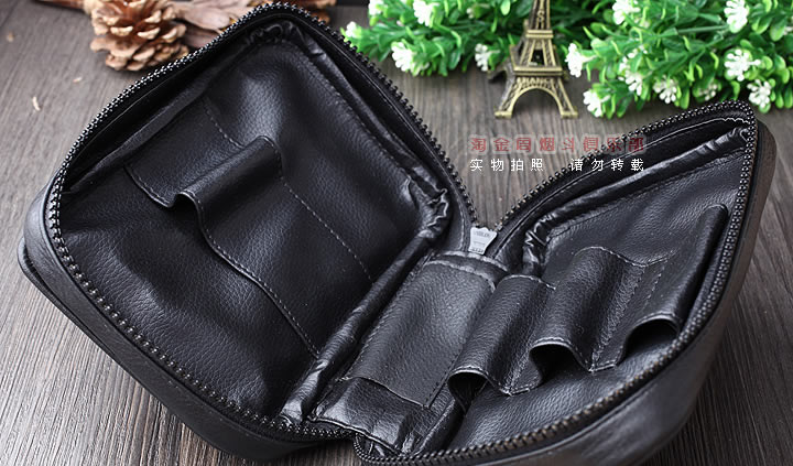 英国拉特雷RATTRAY'S 真皮烟斗包 烟丝包 三斗包 PB2-BK3-4
