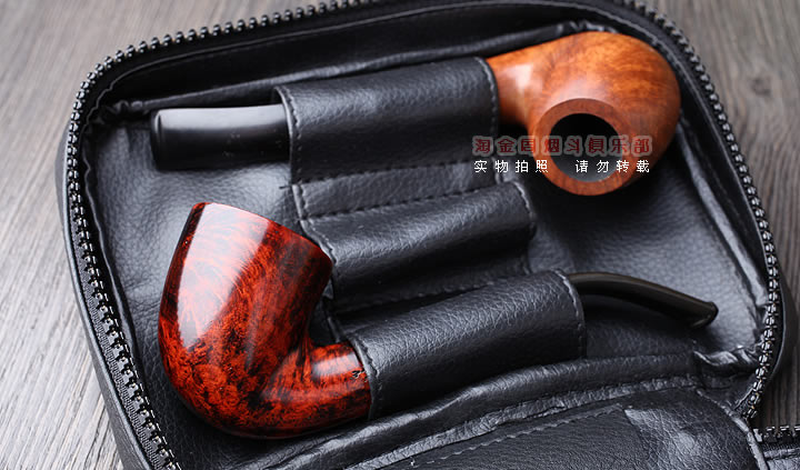 英国拉特雷RATTRAY'S 真皮烟斗包 烟丝包 三斗包 PB2-BK3-5