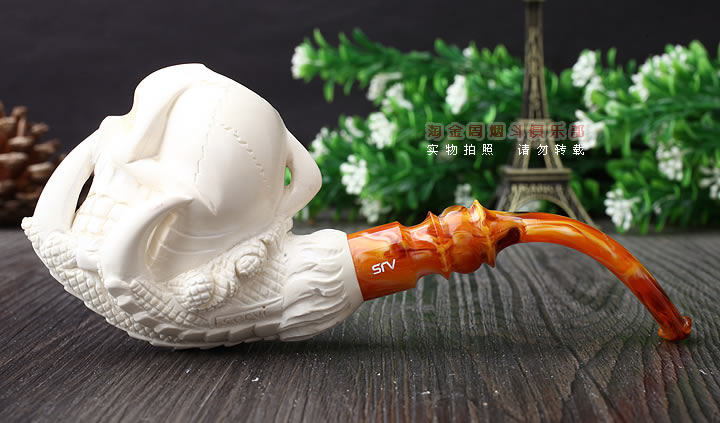 原装进口 正品土耳其Servi海泡石烟斗 5件套装双嘴S09-3