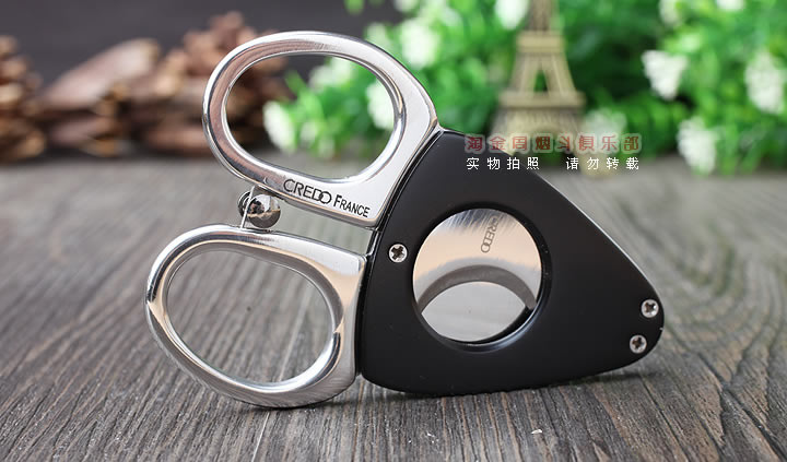 法国克隆多Credo Black 雪茄剪刀 送真皮保护套 黑色 雪茄剪-1