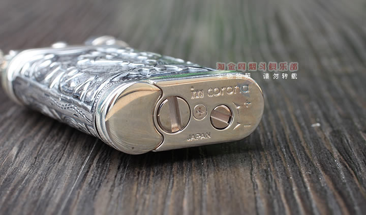 淘金周 德国十字架Sillems 纯银浮雕烟斗打火机 双面雕花1990Puro-6