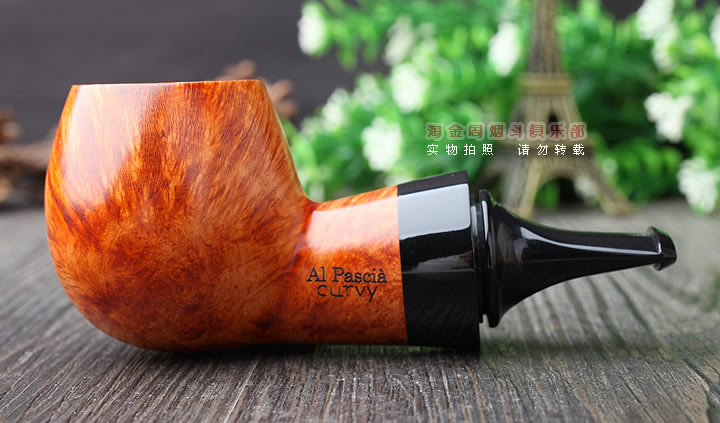 进口荷兰大班AL PASCIA石楠木烟斗 6件套装 大气室 原木色光面直-3