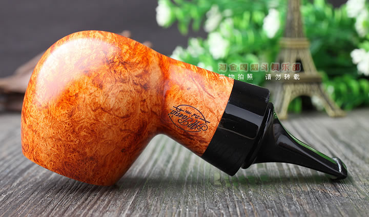 进口荷兰大班AL PASCIA石楠木烟斗 6件套装 大气室 原木色光面直-4