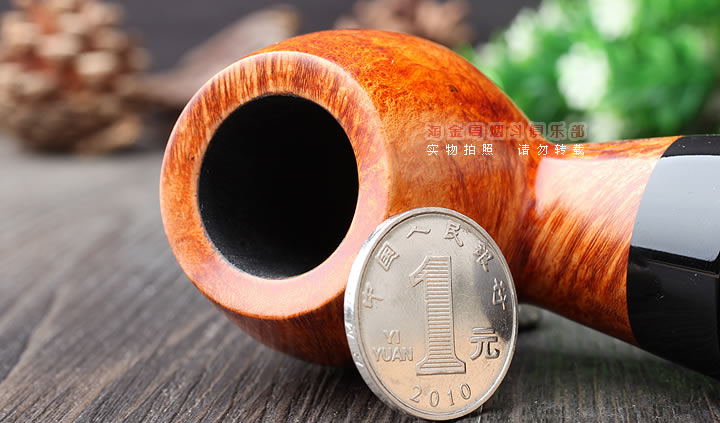 进口荷兰大班AL PASCIA石楠木烟斗 6件套装 大气室 原木色光面直-5