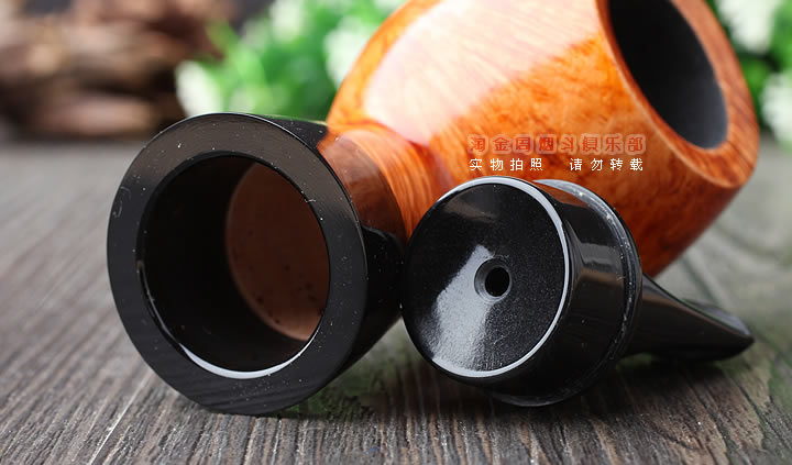 进口荷兰大班AL PASCIA石楠木烟斗 6件套装 大气室 原木色光面直-6