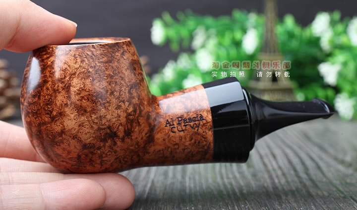 进口荷兰大班AL PASCIA石楠木烟斗 6件套装 大气室 肥仔斗 光面直-8